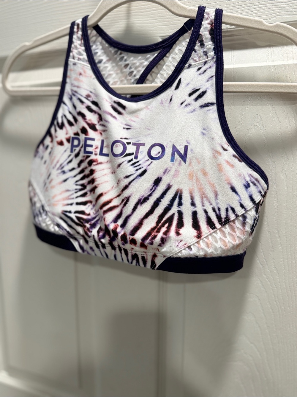 Peloton x WITH Tie-Dye Sports Bra | Medium | Removable Pads | Mesh Racerback - Picture 4 of 8